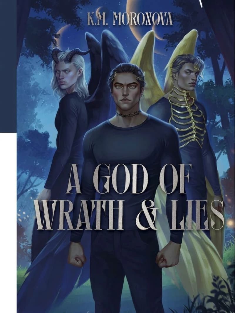 Cover of A God of Wrath & Lies by K.M. Moronova