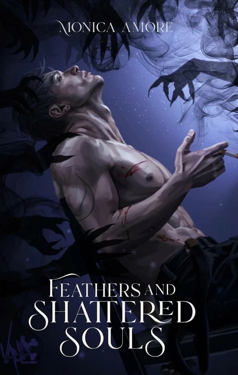 Cover of Feathers and Shattered Souls by Monica Amore
