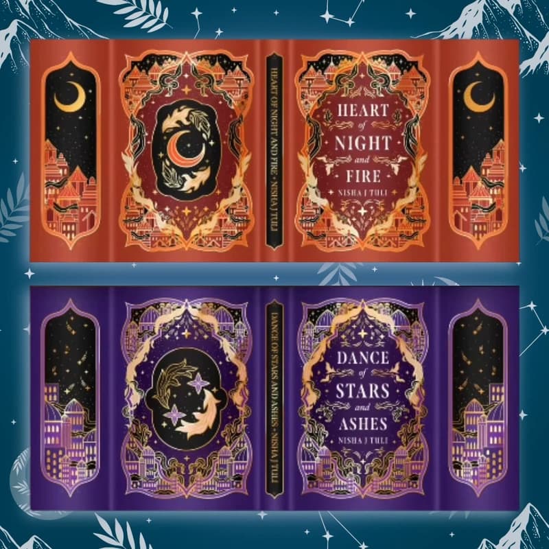 Cover of Heart of Night and Fire & Dance of Stars and Ashes set by Nisha J. Tuli
